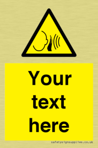 Custom warning sudden loud noise